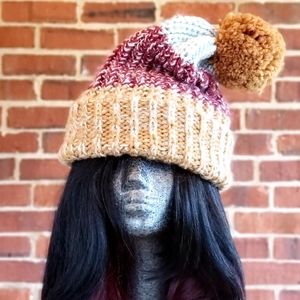 Knitted Pom pom hat